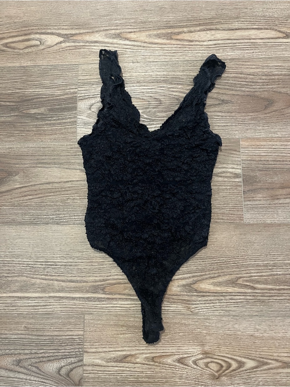 Vtg Victoria’s Secret Black Lace V-Neck Bodysuit 90s Gold Label